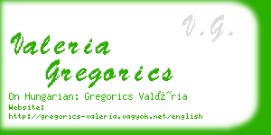 valeria gregorics business card